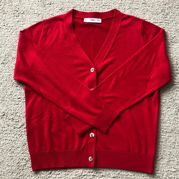 Mango  V- neck Cardigan Sweater. - Picture 1 of 1